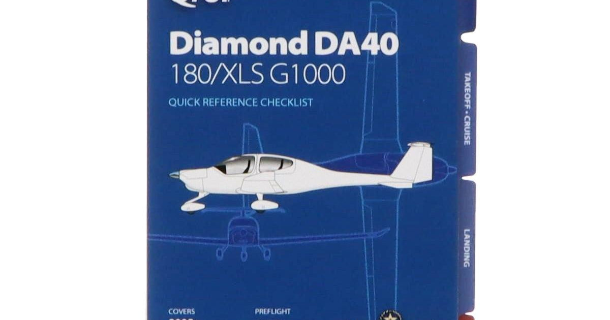 Livro de verificação Qref Diamond DA40 G1000 (2005+)