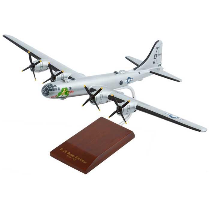 B-29 Superfortress "Lucky Leven" Mahogany Model - PilotMall.com