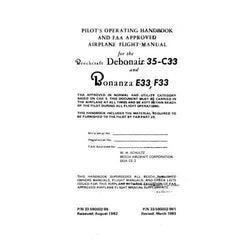Beech 35-C33A Debonair,E33A Bonanza POH (33-590003-7B)