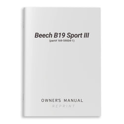 Beech B19 Sport III Owner's Manual (part# 169-59004-1) - PilotMall.com