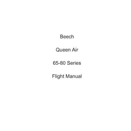 Beech Queen Air 65-80 Series Flight Manual (part# 65-001027-29)