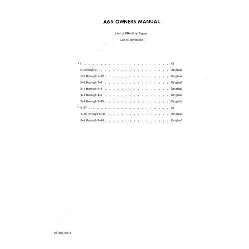 Beech Queen Air 65 Flight Manual (part# 65-001021-29) - PilotMall.com