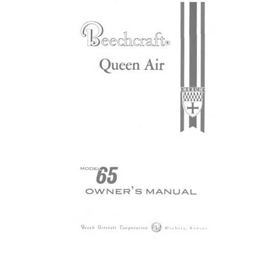 Beech Queen Air 65 Series Owner's Manual (part# 65-001021-23) - PilotMall.com