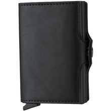 PilotMall.com Belts Cufflinks Ties Etc Black Leather Wallet Business Card Holder (Dual Pop-up Card Case Wallet)