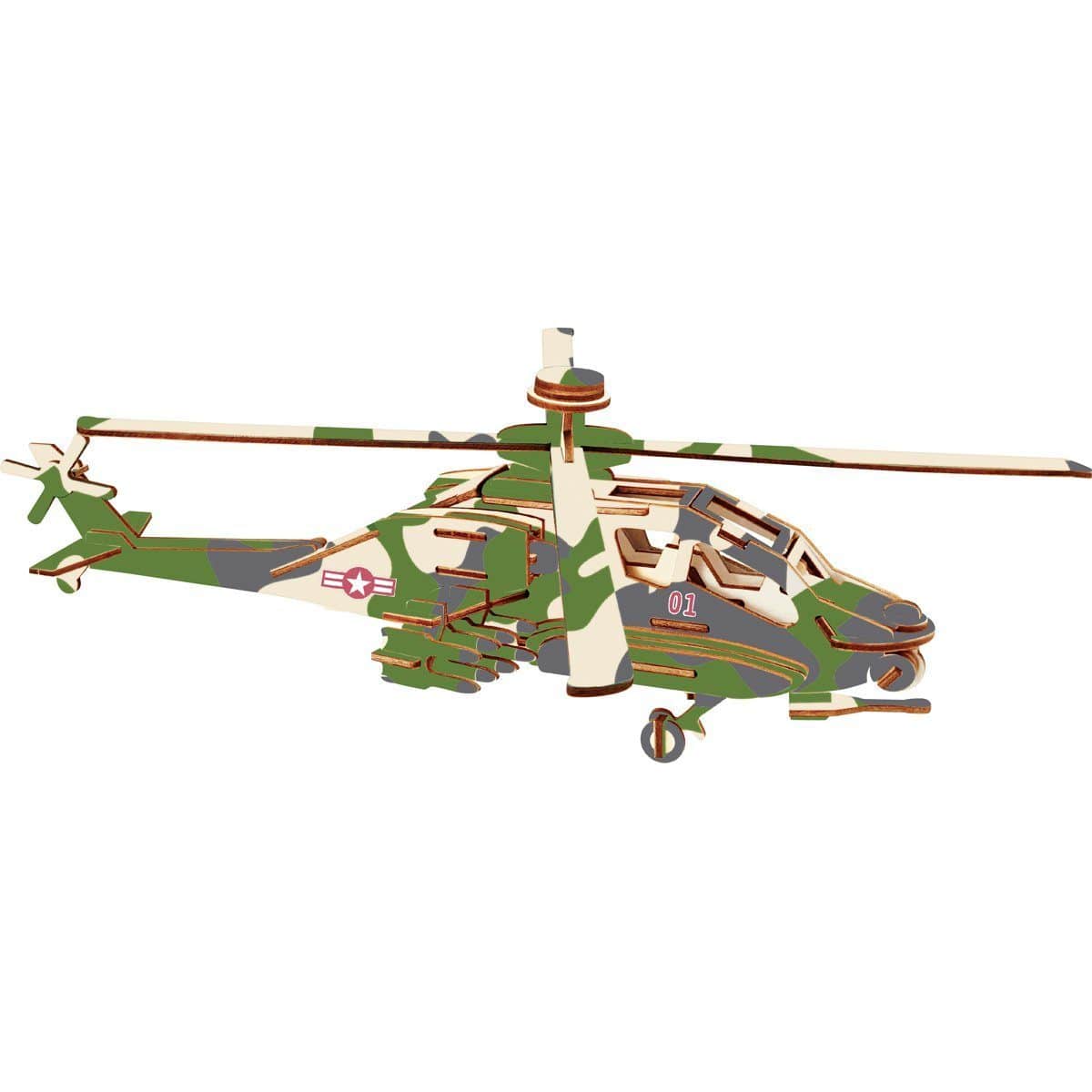 AH-64 Apache Model Kit – Pilot Toys 3D Puzzle, STEM Gift