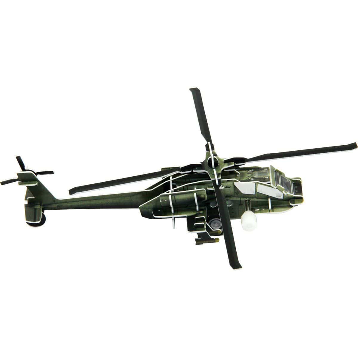 AH-64 Apache Model Kit – Wind-Up 3D Helicopter | Pilot Toys