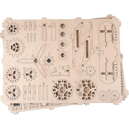 Wooden City Board Games & Puzzles Wooden Mechanical Biplane Model