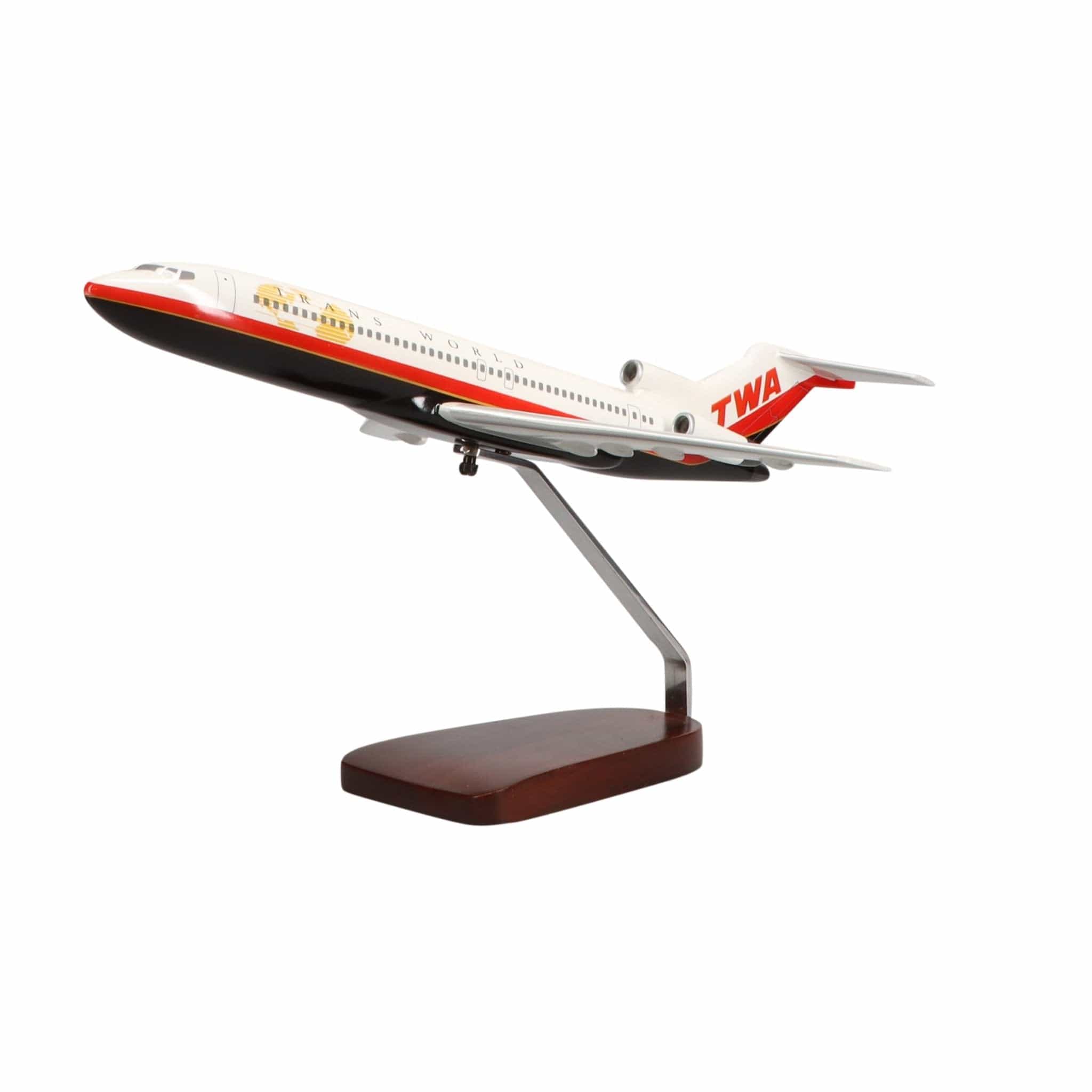 Boeing 727-200 TWA (Trans World Airlines) Large Mahogany Model