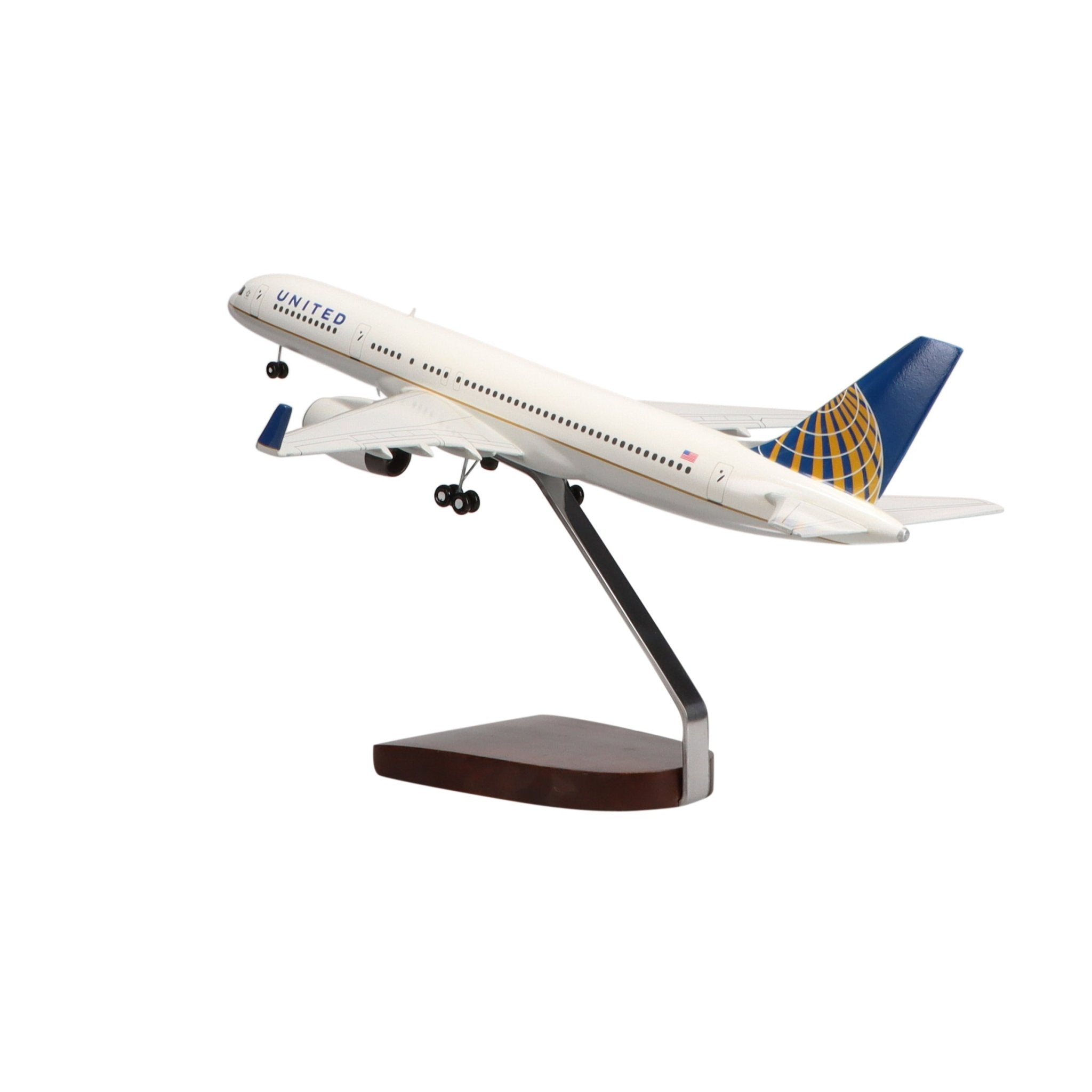 Boeing 757-200 United Airlines (Continental Merger Livery) Limited Edition Large Mahogany Model - PilotMall.com