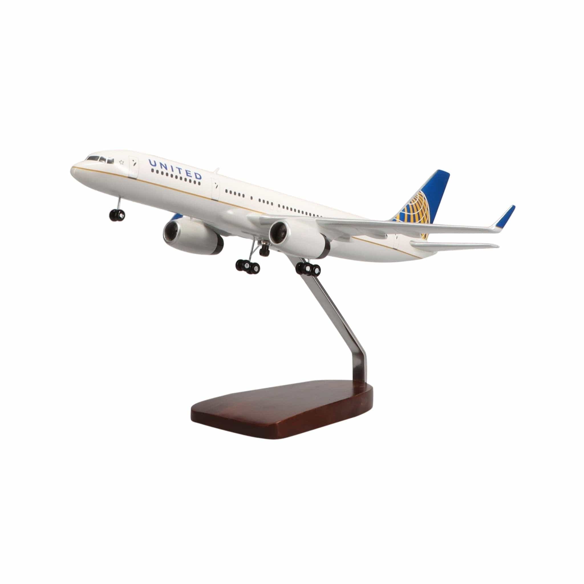 Boeing 757-200 United Airlines (Continental Merger Livery) Large Mahogany Model