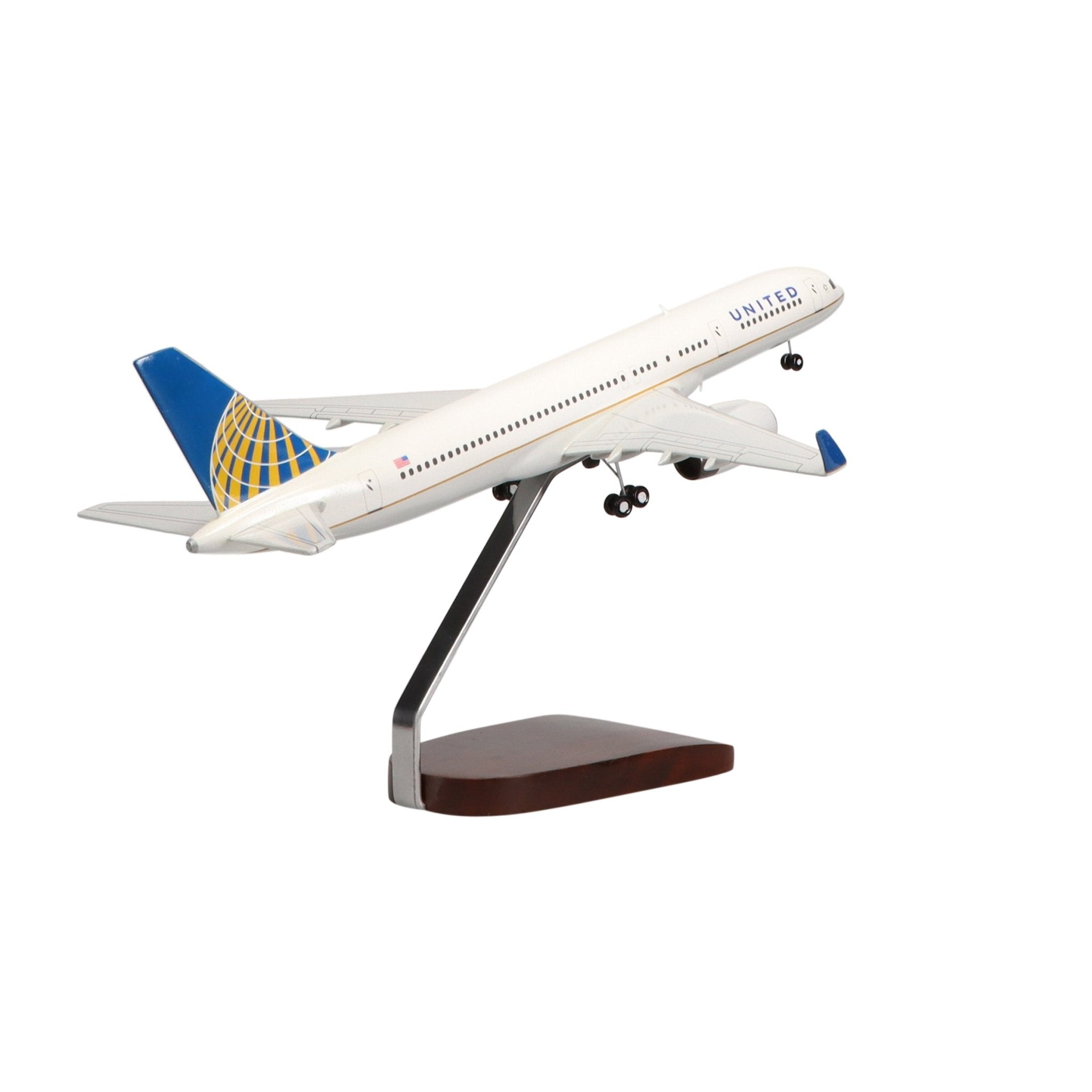 Boeing 757-200 United Airlines (Continental Merger Livery) Limited Edition Large Mahogany Model - PilotMall.com