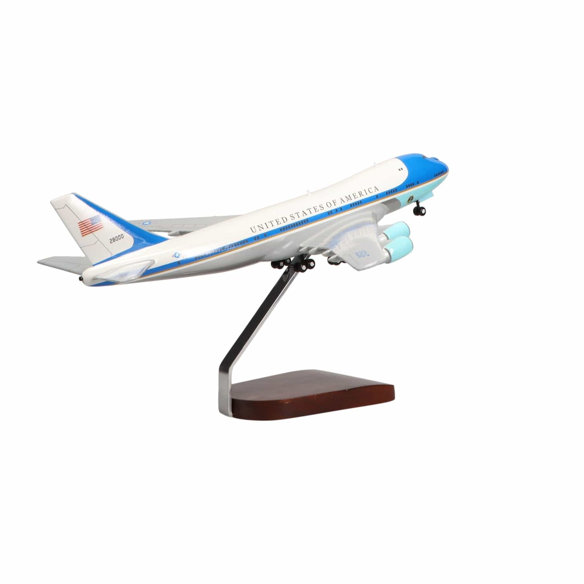 Boeing VC-25 (Air Force One) Large Mahogany Model