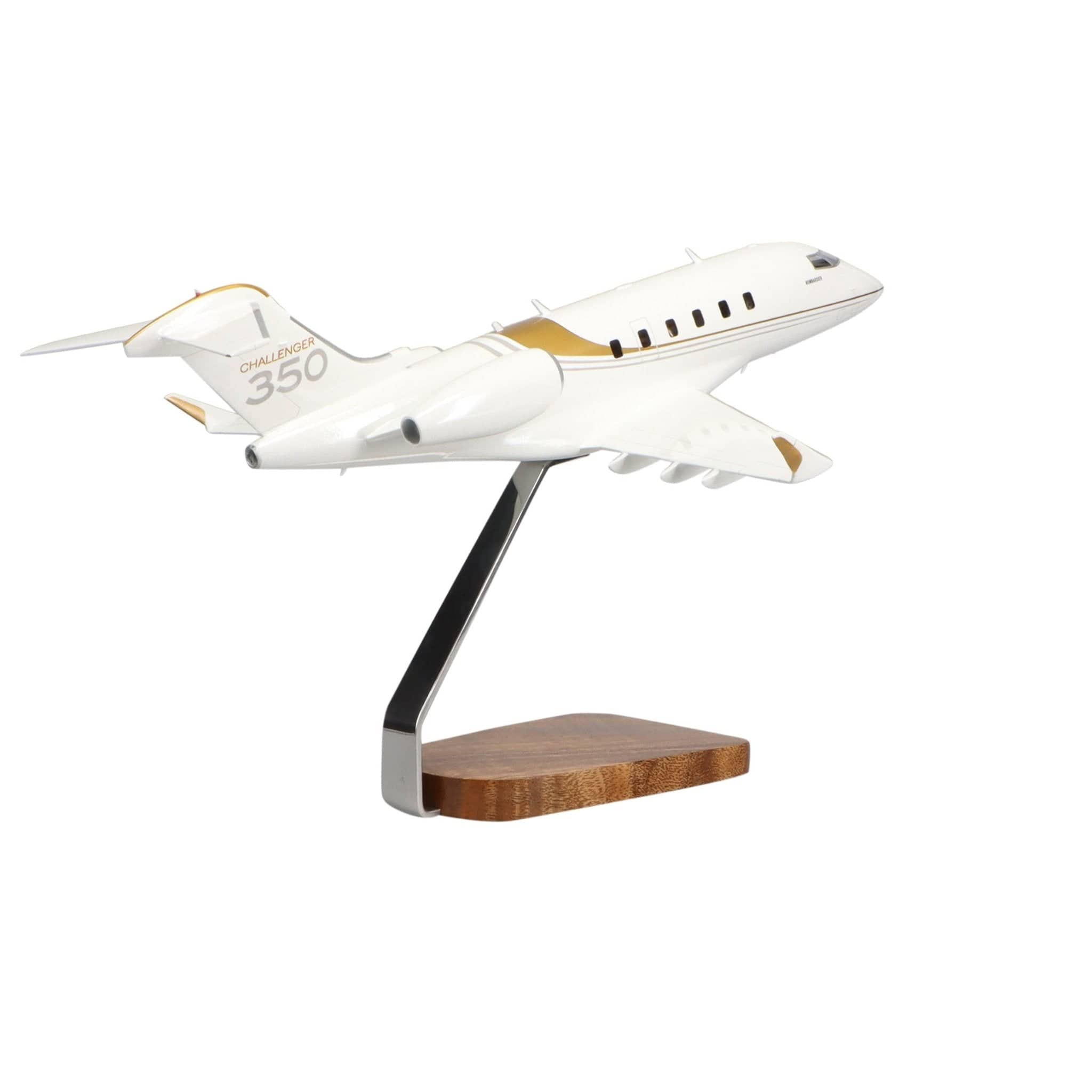 Bombardier Challenger 350 Clear Canopy Large Mahogany Model