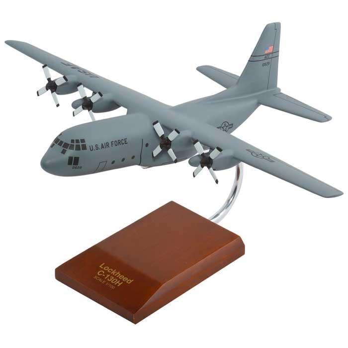 C-130H Hercules (Gray) Mahogany Model - PilotMall.com