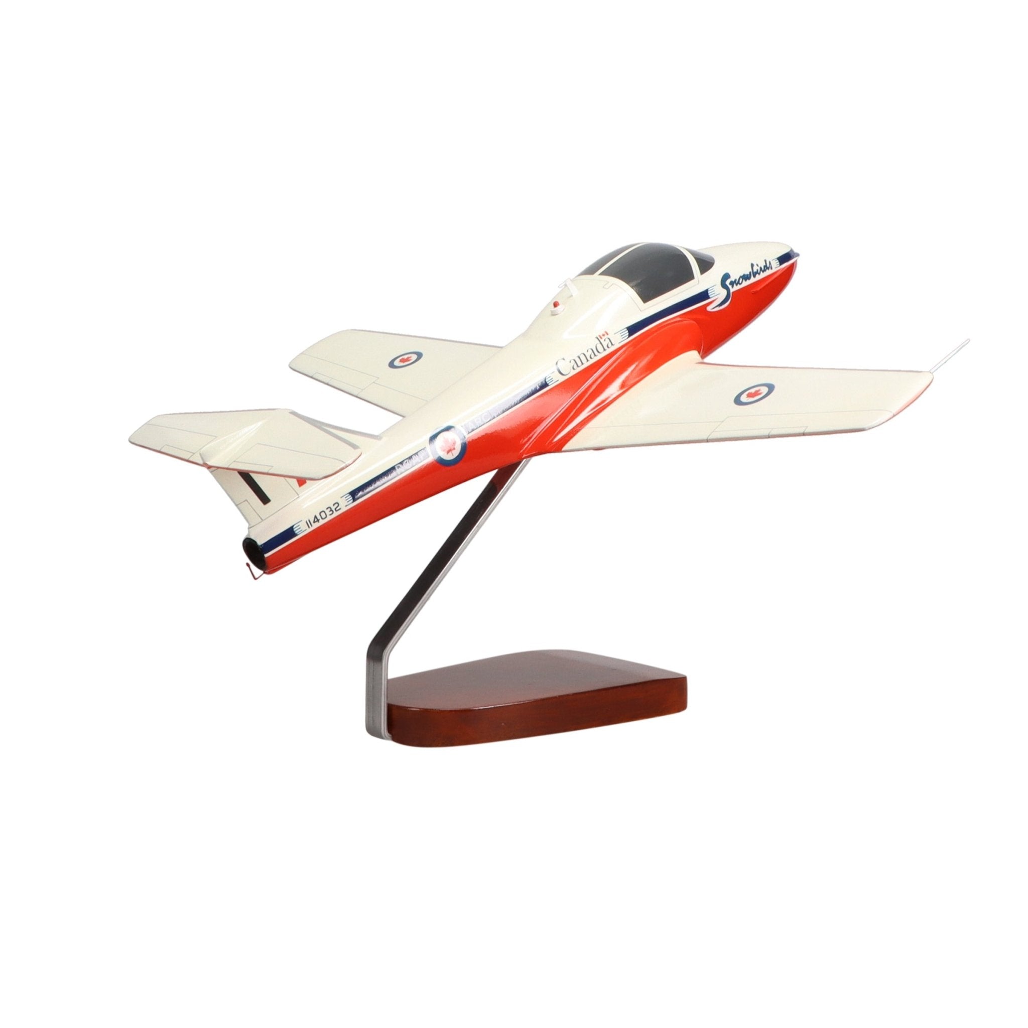 Canadair CT-114 Tutor Canadian Forces Snowbirds Limited Edition Large Mahogany Model - PilotMall.com