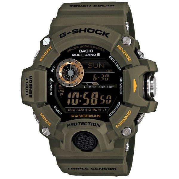 Casio Rangeman Master Of G G-Shock Green Watch GW9400-3CR - PilotMall.com