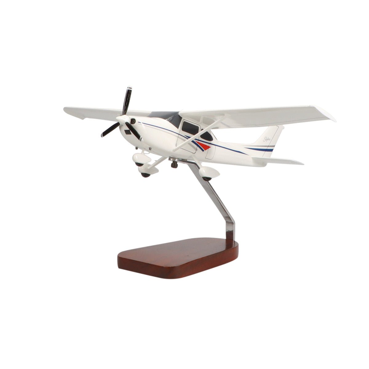 Cessna® 182 Skylane (White) Limited Edition Large Mahogany Model - PilotMall.com