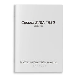 Cessna 340A 1980 Pilot's Information Manual (D1581-13) - PilotMall.com