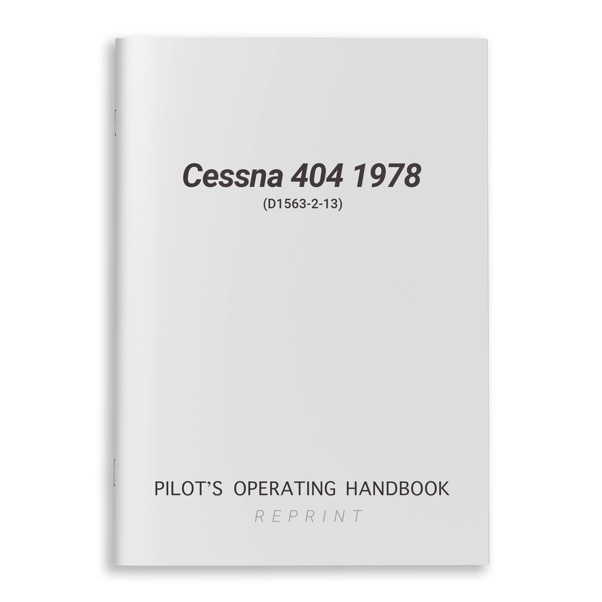 Cessna 404 1978 Pilot's Operating Handbook (D1563-2-13)