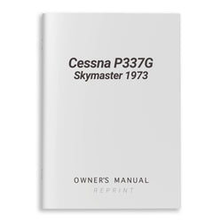 Cessna P337G Skymaster 1973 Owner's Manual