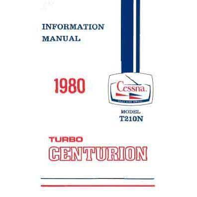 Cessna Turbo 210N Centurion 1980 Pilot's Information Manual (D1187-13) - PilotMall.com