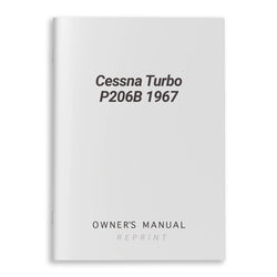 Cessna Turbo P206B 1967 Owner's Manual