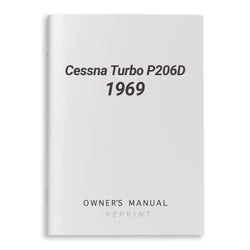 Cessna Turbo P206D 1969 Owner's Manual