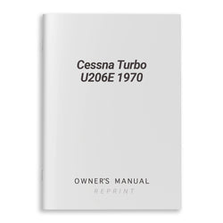 Cessna Turbo U206E 1970 Owner's Manual