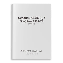 Cessna U206D,E,F Floatplane 1969-72 Owners Manual Supplement (D712-13)