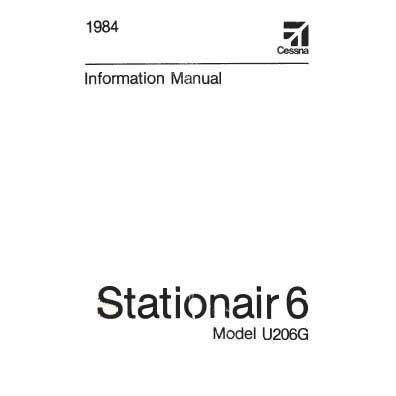 Cessna U206G Stationair 6 1984 Pilot's Information Manual (D1261-13) - PilotMall.com