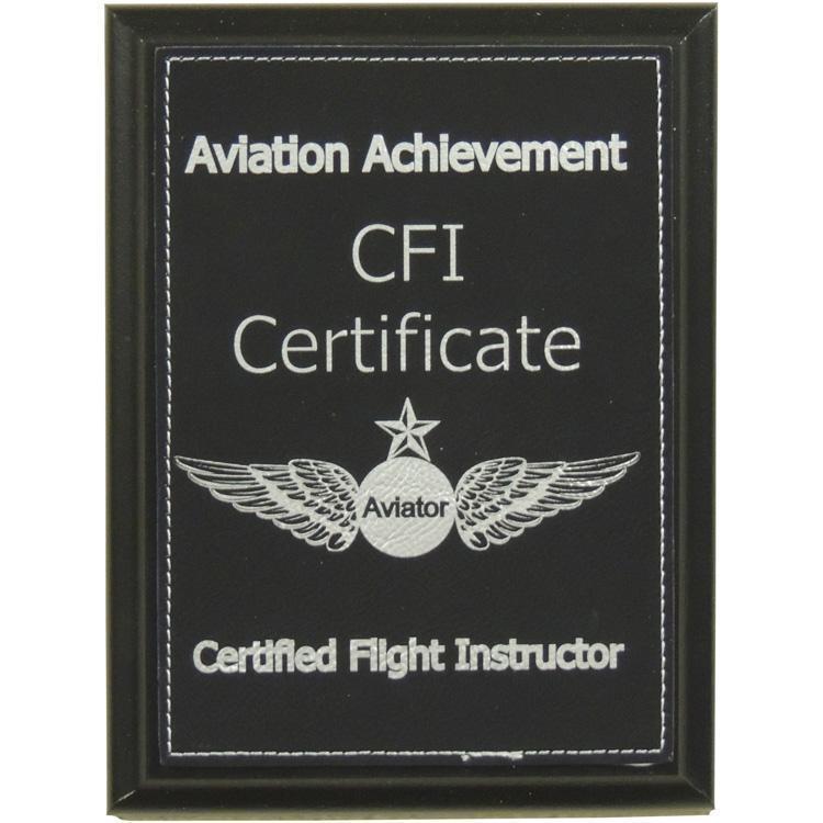 CFI Certificate Aviation Achievement Plaque - PilotMall.com
