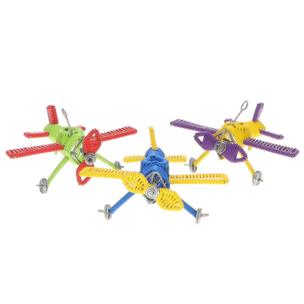 The East Africa Co. Christmas Aerobatic / Assorted Telephone Wire Airplane Ornaments