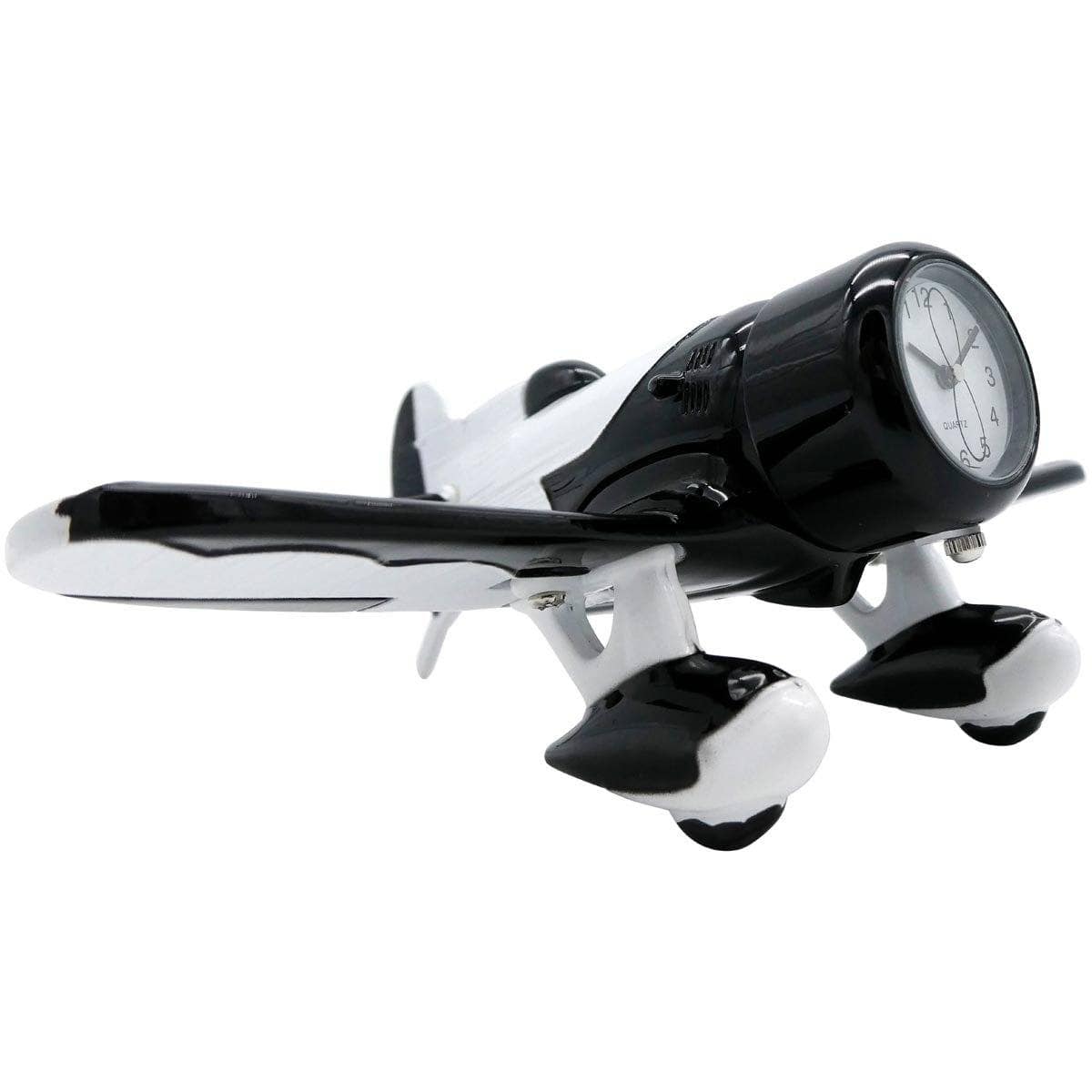 Pilot Toys Clocks & Thermometers Pilot Toys Black and White Gee Bee Desk Clock