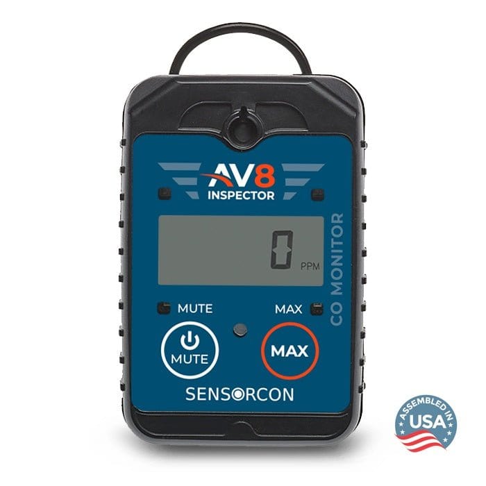 Sensorcom CO Detectors AV8 Inspector - Portable Carbon Monoxide Monitor for Aviation