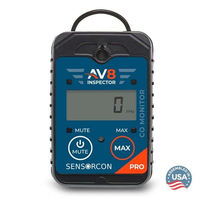 Sensorcom CO Detectors AV8 Inspector Pro - Portable Carbon Monoxide Monitor for Aviation