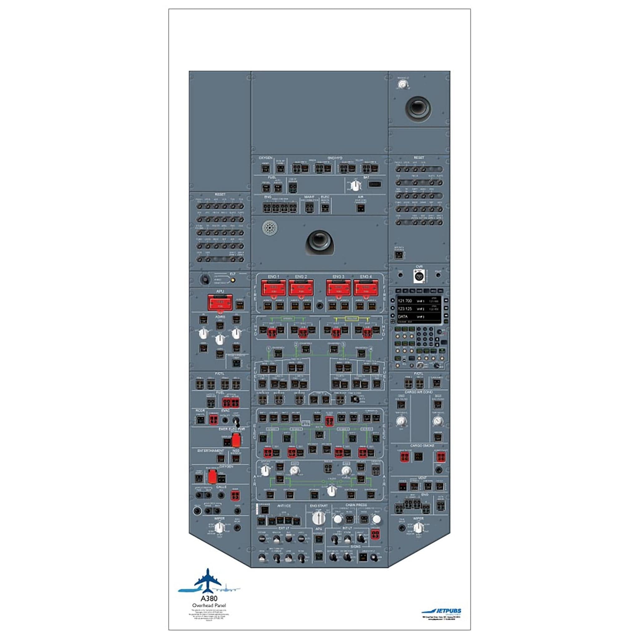 Aページ Airbus 18x36 Cockpit Poster Training Aid | JETPUBS
