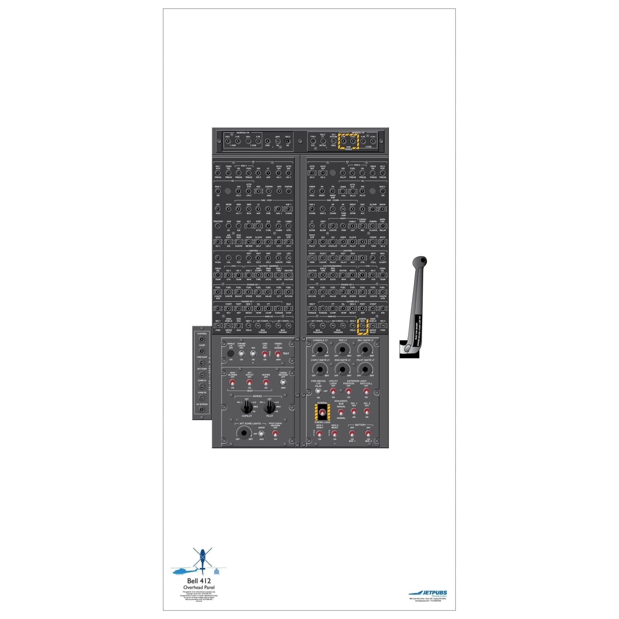 Bell Helicopter 18x36 Cockpit Poster Training Aid | JETPUBS