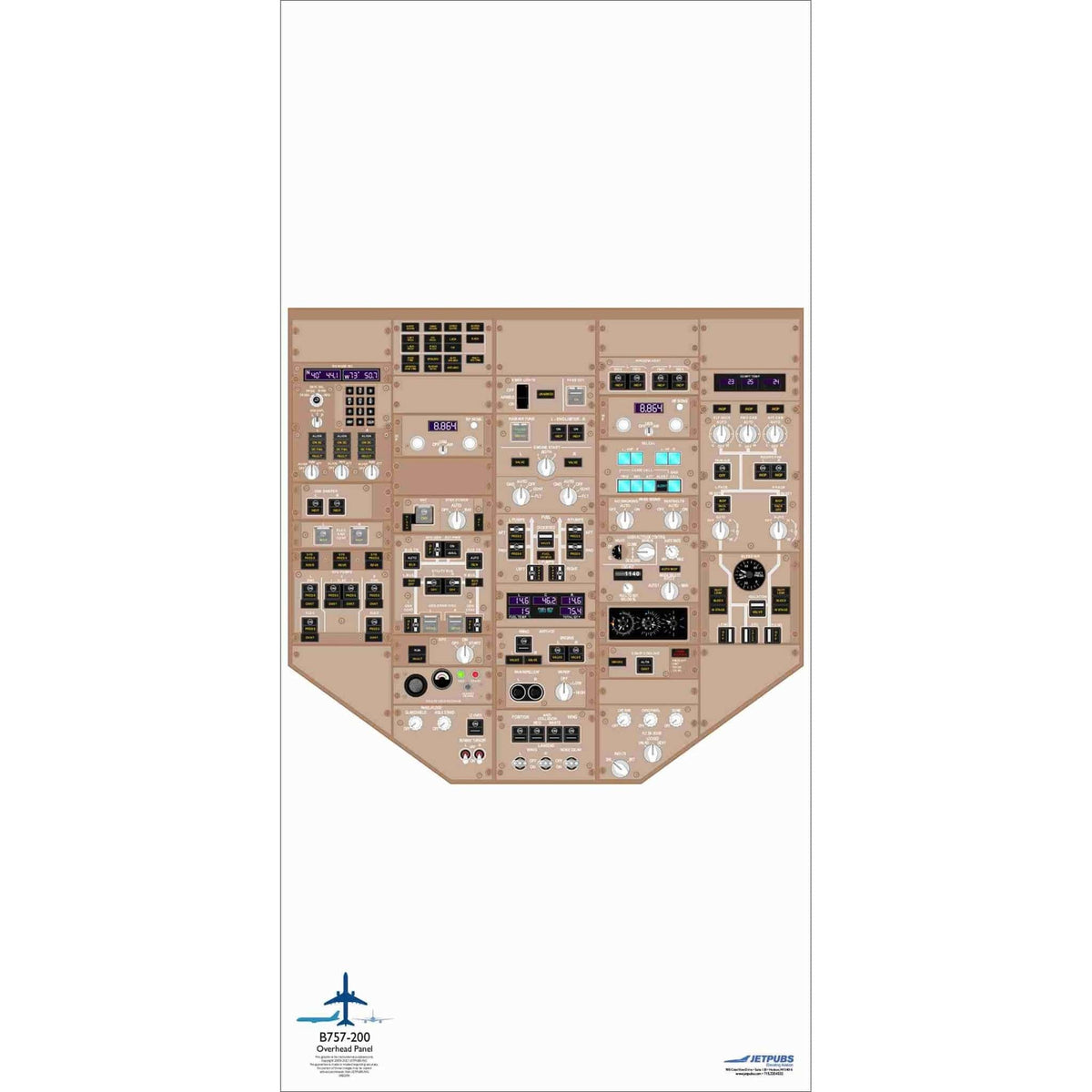 JETPUBS Cockpit Poster Boeing 18" x 36" Cockpit Posters