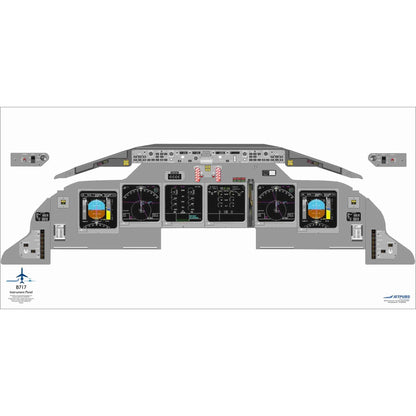 JETPUBS Cockpit Poster Boeing B717 Boeing 18" x 36" Cockpit Posters