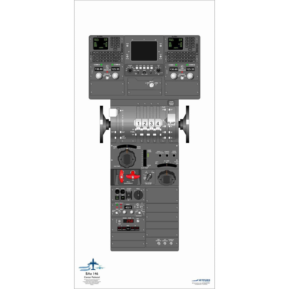 JETPUBS British Aerospace 18x36 Cockpit Poster Training Aid