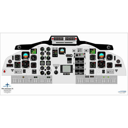JETPUBS Cockpit Poster British Aerospace BAe J31 British Aerospace 18" x 36" Cockpit Posters