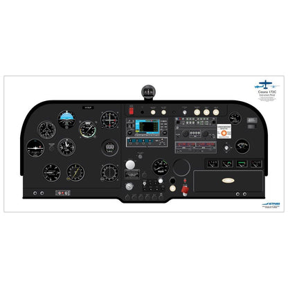 JETPUBS Cockpit Poster Cessna CE172 C Cessna 18" x 36" Cockpit Posters