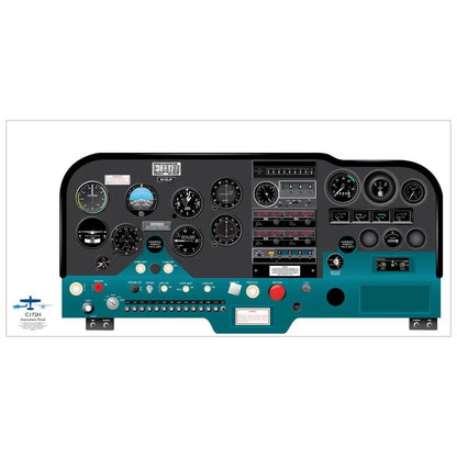 JETPUBS Cockpit Poster Cessna CE172 H Cessna 18" x 36" Cockpit Posters
