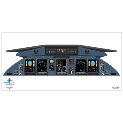 JETPUBS Cockpit Poster Dornier - Fairchild Dornier 328 Jet Dornier - Fairchild 18" x 36" Cockpit Posters