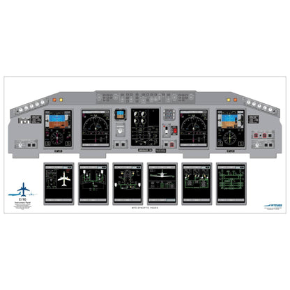 JETPUBS Cockpit Poster Embraer 18" x 36" Cockpit Posters
