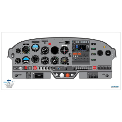 JETPUBS Cockpit Poster Grumman AA-5A Cheetah Grumman 18" x 36" Cockpit Posters