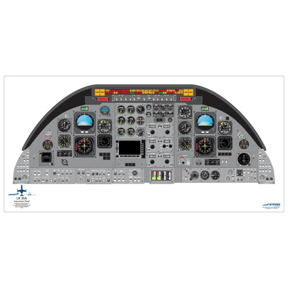 JETPUBS Cockpit Poster Learjet LR35 Learjet 18" x 36" Cockpit Posters