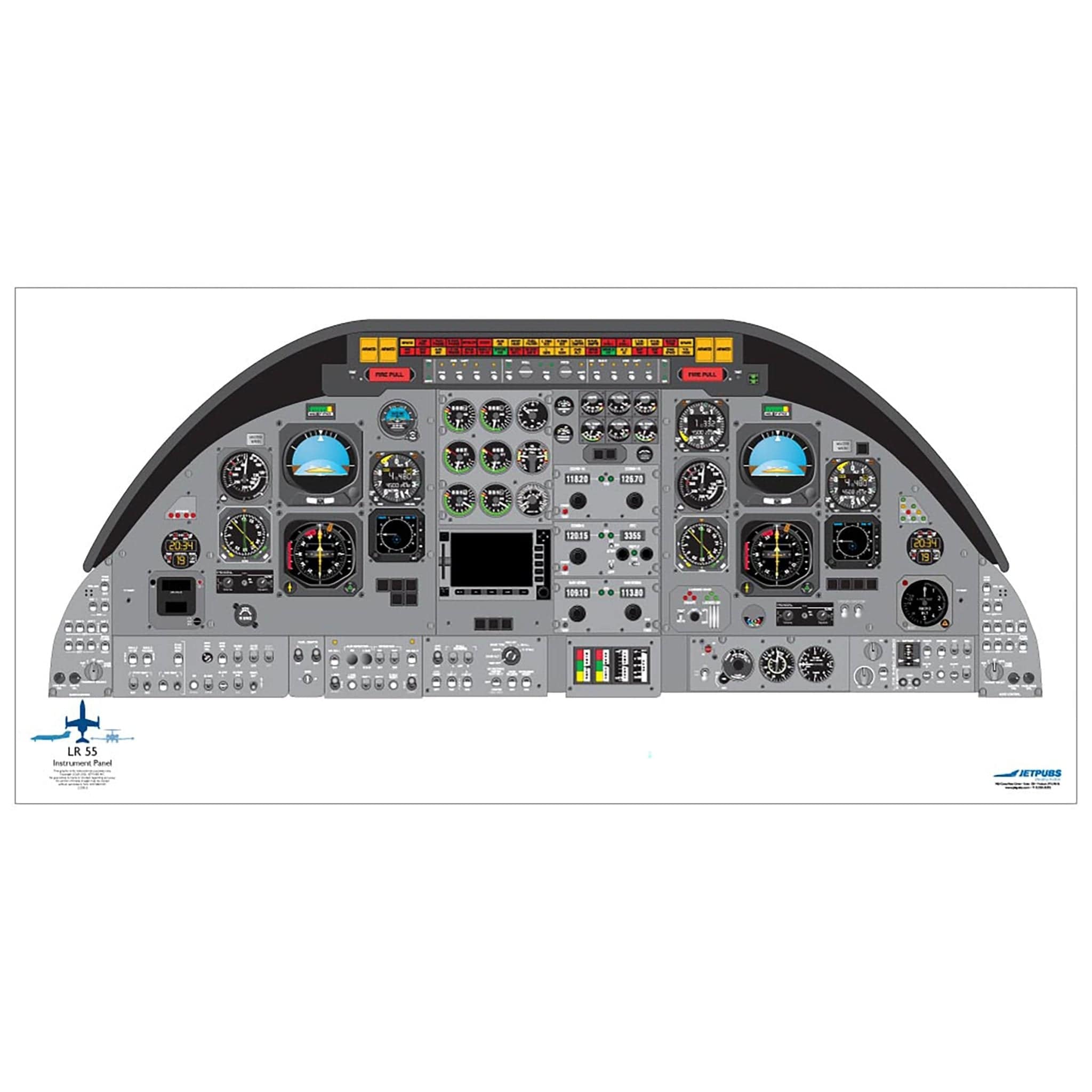 Learjet 18x36 Cockpit Poster Training Aid | JETPUBS – PilotMall.com