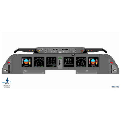 JETPUBS Cockpit Poster McDonnell Douglass MD11 McDonnell Douglass 18" x 36" Cockpit Posters
