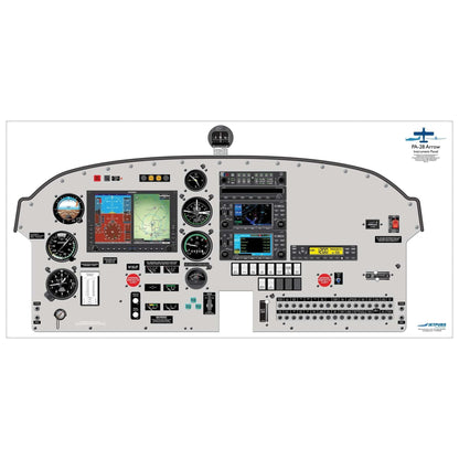 JETPUBS Cockpit Poster Piper PA28 Arrow G500 Piper 18" x 36" Cockpit Posters